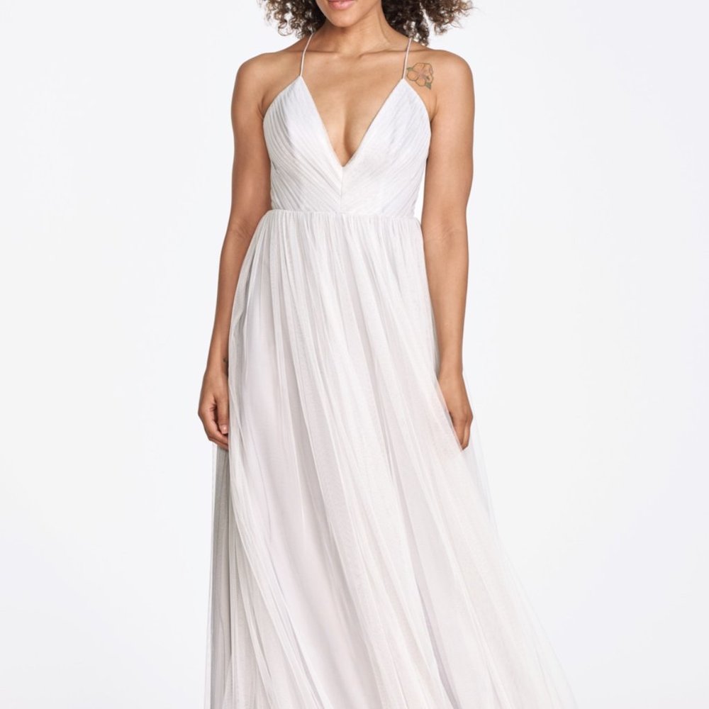 Watters Lexie 2 -tone Gown in Titanium